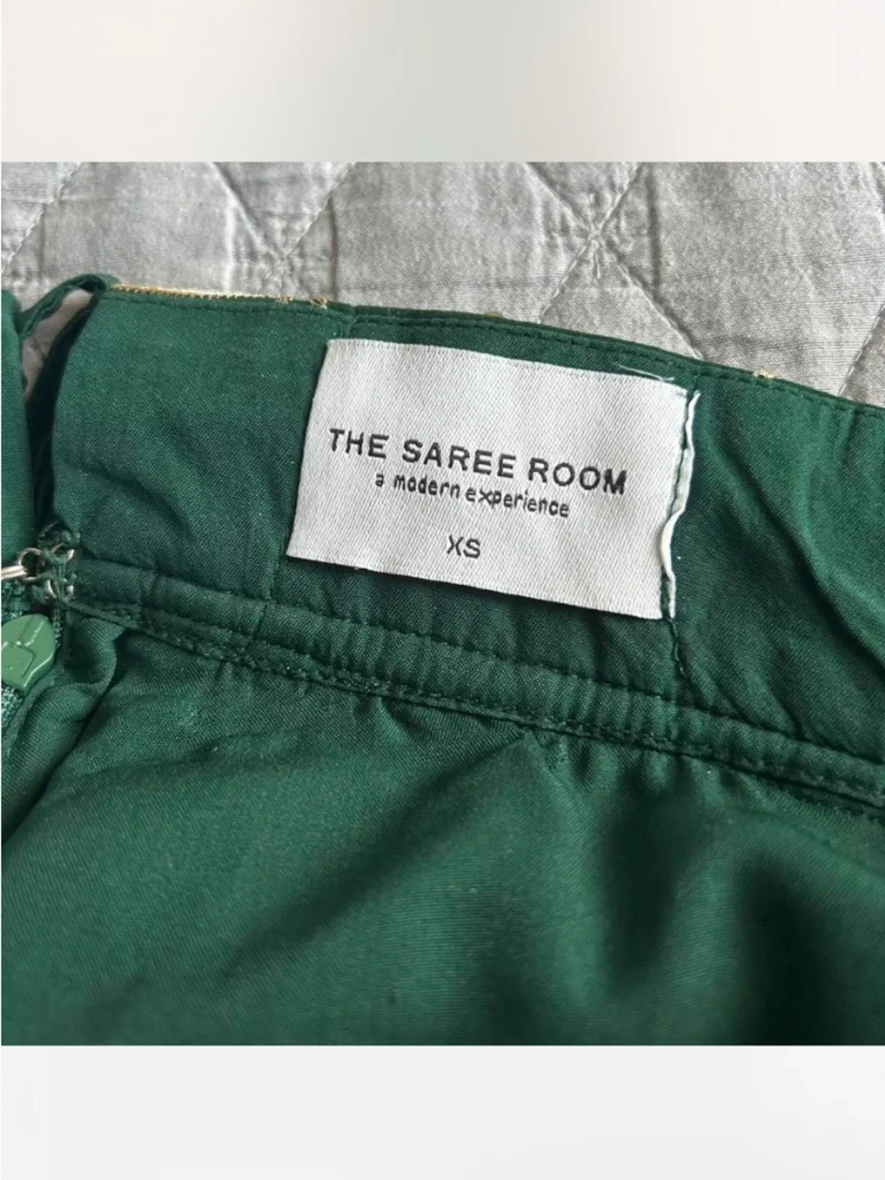 The Saree Room Emerald Green Blouse (s/xs) and Sequined Skirt (xs) - Picture 8 of 9